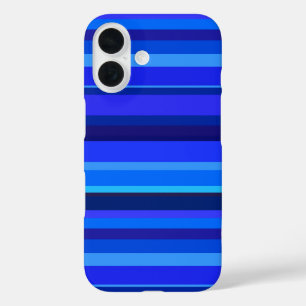 Funda iPhone 16 Rayas horizontales azules