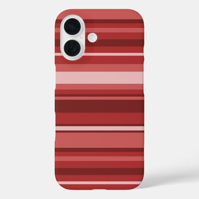 Funda iPhone 16 Rayas rojas (Reverso )