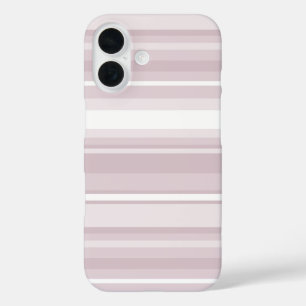 Funda iPhone 16 rayas rosadas de cuarzo Rosa