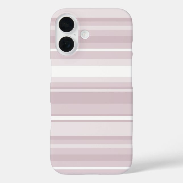 Funda iPhone 16 rayas rosadas de cuarzo Rosa (Reverso )
