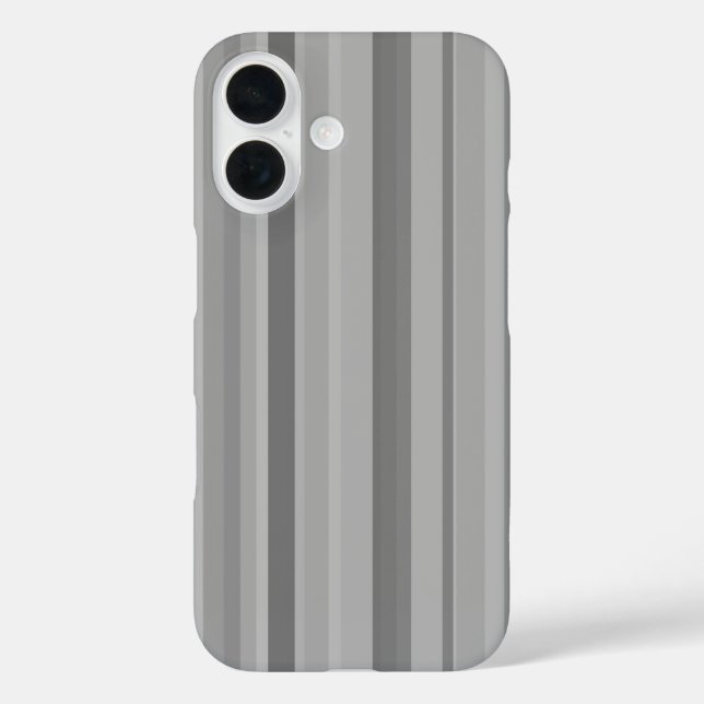 Funda iPhone 16 Rayas verticales grises (Reverso )