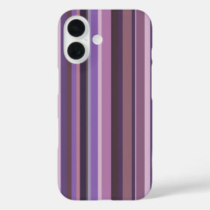 Funda iPhone 16 Rayas verticales malvas