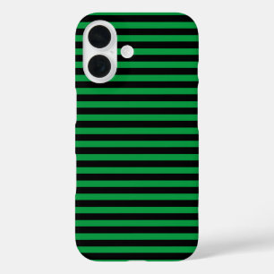 Funda iPhone 16 Rayas verticales verdes y negras