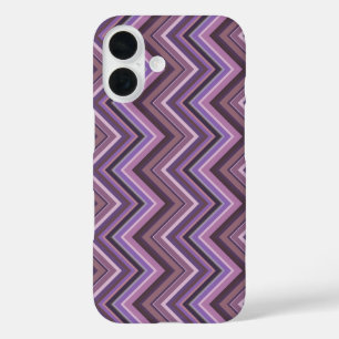 Funda iPhone 16 Rayas zigzag malva