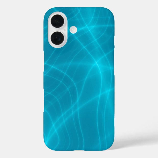 Funda iPhone 16 Rayos azules brillantes (Reverso )