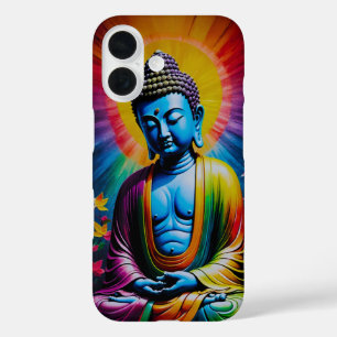 Funda iPhone 16 Rayos sagrados de paz de Buda