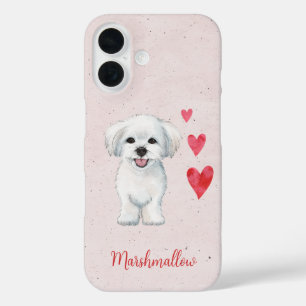 Funda iPhone 16 Raza de juguetes de perro de Malta