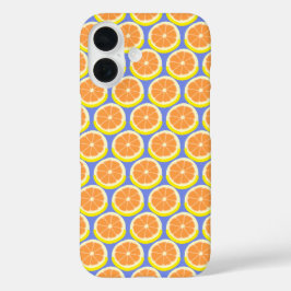 Funda iPhone 16 Rebanadas de naranja geométricas Costa de Amalfi