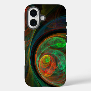 Funda iPhone 16 Reborn Green Abstract Art