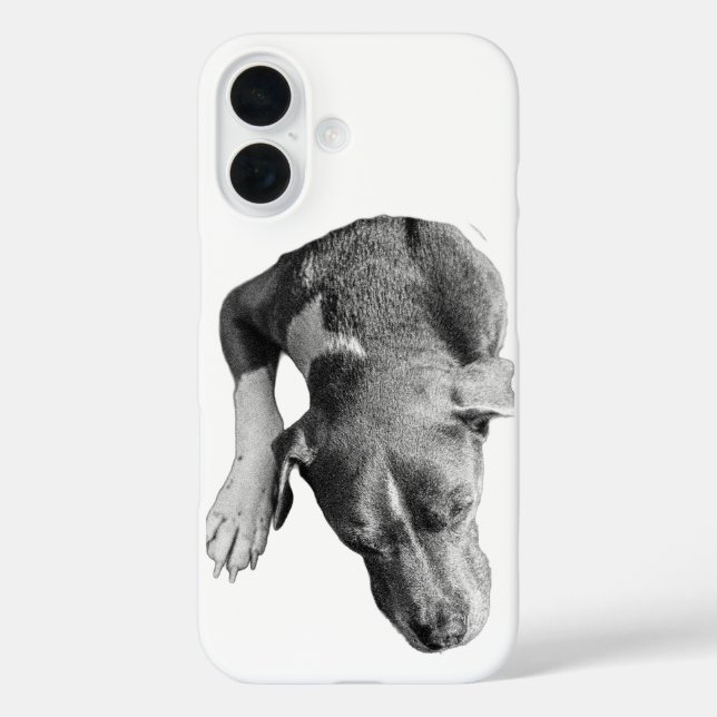 Funda iPhone 16 Recorte vertical: cabeza y hoja (Reverso )