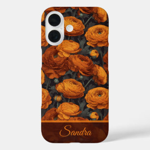 Funda iPhone 16 Recuerdo de aniversario elegante ranúnculo floral