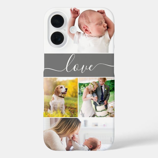 Funda iPhone 16 Recuerdos de fotografía familiar Personalizado de  (Reverso )