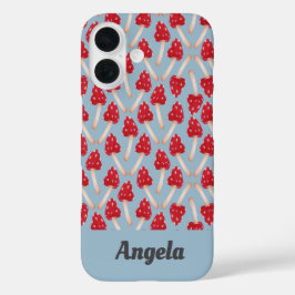 Funda iPhone 16 Red Mushroom - Blue