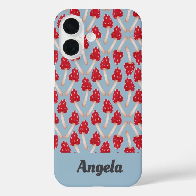 Funda iPhone 16 Red Mushroom - Blue (Reverso )