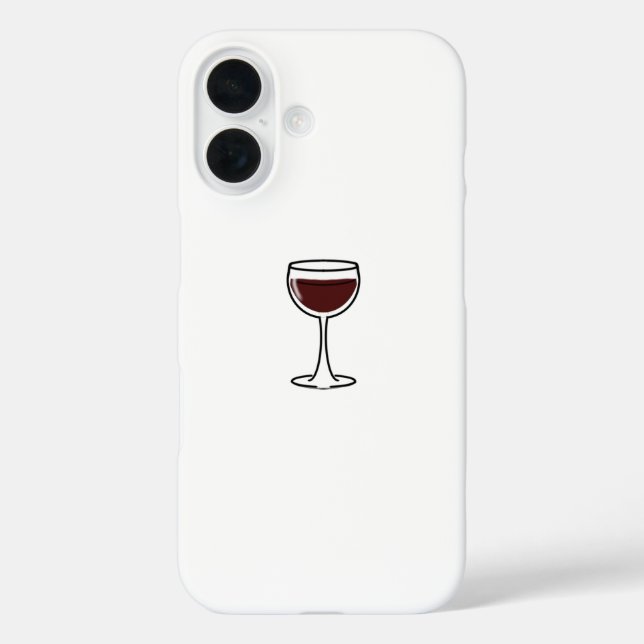 Funda iPhone 16 Red Wine Glass (Reverso )