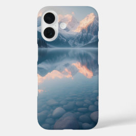 Funda iPhone 16 Reflexión del lago de morrena helada