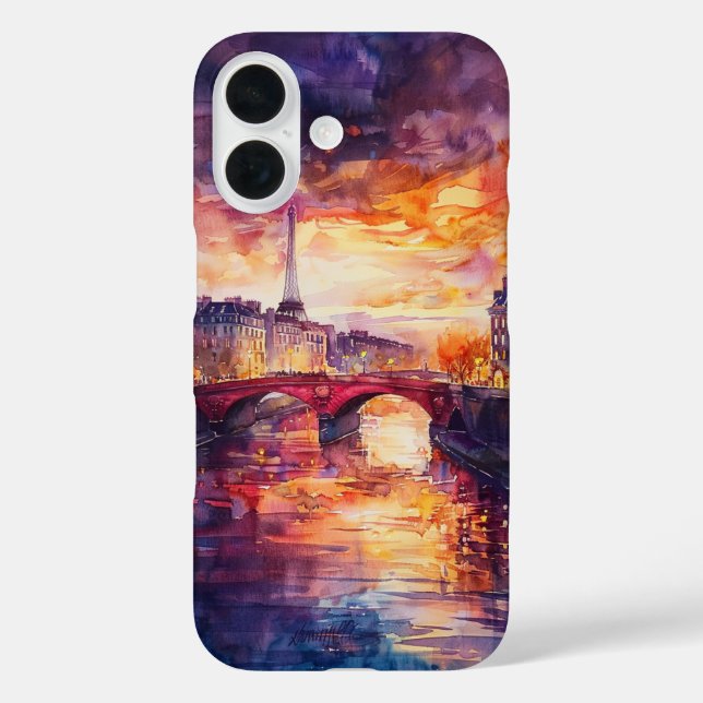Funda iPhone 16 Reflexiones parisinas sobre el Crepúsculo (Reverso )