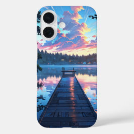 Funda iPhone 16 Reflexiones sobre el lago matutino