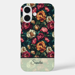 Funda iPhone 16 Regalo Audaz de Jubilación Peonía Nombre