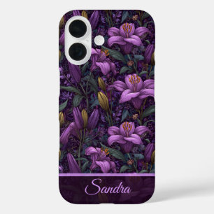 Funda iPhone 16 Regalo Clásico de Graduación Lirios Nombre