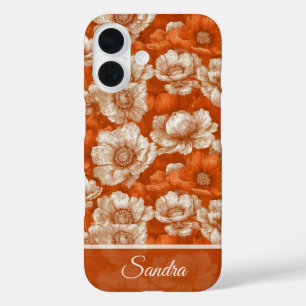 Funda iPhone 16 Regalo clásico para novia Anémonas Floral Personal