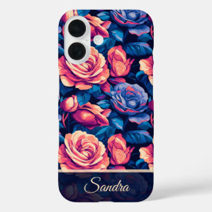 Funda iPhone 16 Regalo colorido del día de San Valentín Flor de ro