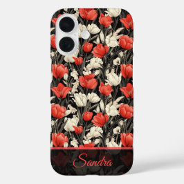 Funda iPhone 16 Regalo de Aniversario Chic Tulipán Personalizado