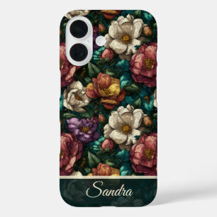 Funda iPhone 16 Regalo de aniversario lindo Gardenias Nombre