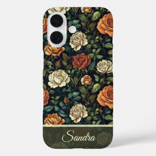 Funda iPhone 16 Regalo de Boda de Moda Rosa Floral Personalizado