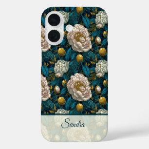 Funda iPhone 16 Regalo de Boda Impactante Peonía Personalizada