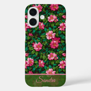 Funda iPhone 16 Regalo de cumpleaños con estilo Gardenias Flor Nom