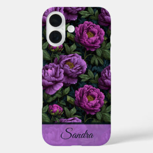 Funda iPhone 16 Regalo de Cumpleaños Elegante Floral de Peonía Per