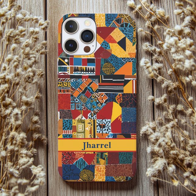 Funda iPhone 16 Regalo de cumpleaños para hombres africanos nortea (Patchwork Older African American Men Birthday Gift Case-Mate iPhone Case)