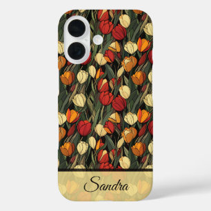 Funda iPhone 16 Regalo de Dama de Honor de Moda Tulipán Floral Per