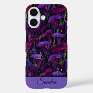 Funda iPhone 16 Regalo de Dama de Honor Edgy Lirios Calla Floral P