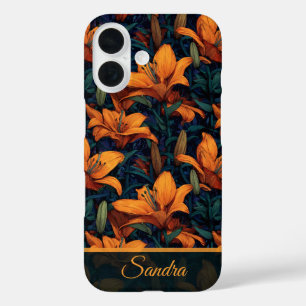 Funda iPhone 16 Regalo de Damas de Honor Elegante Lirios Floral Pe