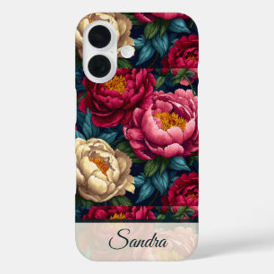 Funda iPhone 16 Regalo de Flor de Peonía para Niñas Minimalista No