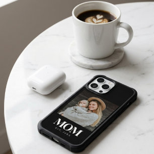Funda iPhone 16 Regalo de foto con tipografía blanca establecida p
