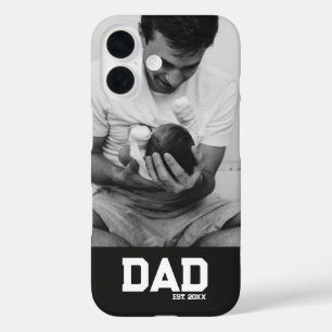 Funda iPhone 16 Regalo de foto en blanco y negro para el Día del P