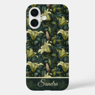 Funda iPhone 16 Regalo de Graduación Artístico Lirios Floral Perso