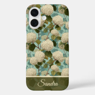 Funda iPhone 16 Regalo de jubilación con hortensias personalizadas