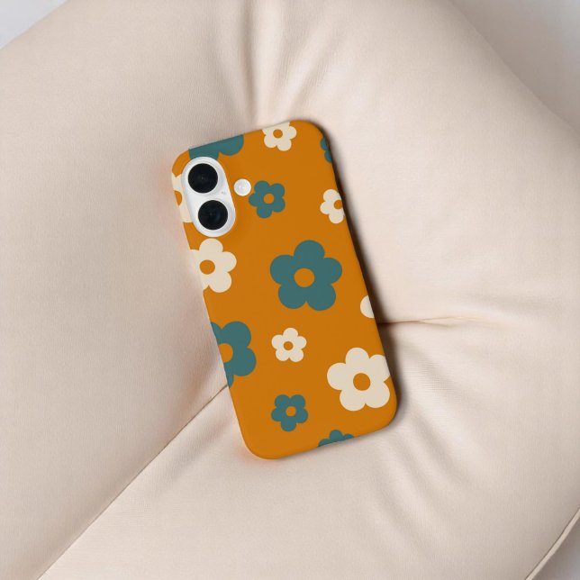 Funda iPhone 16 Regalo de Moda hippie retro marrón con adormidera  (Subido por el creador)