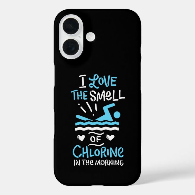 Funda iPhone 16 Regalo de natación para nadadores (Reverso )