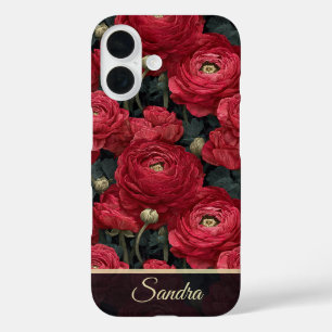 Funda iPhone 16 Regalo de novia audaz Nombre de flor Ranunculus
