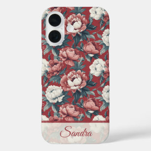 Funda iPhone 16 Regalo de novia con estilo personalizado Peonía