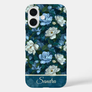 Funda iPhone 16 Regalo de novia elegante gardenias personalizadas