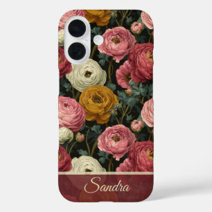Funda iPhone 16 Regalo de promoción colorido Nombre de flor Ranunc