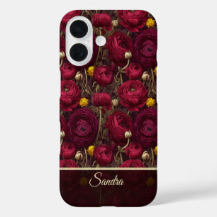 Funda iPhone 16 Regalo de San Valentín de moda Ranunculus Floral