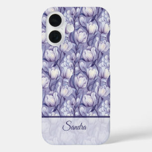 Funda iPhone 16 Regalo de Tulipán Personalizado para Mujeres Elega
