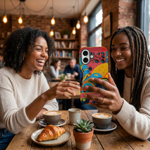Funda iPhone 16 Regalo del Día de las Hermanas Madres Afroamerican